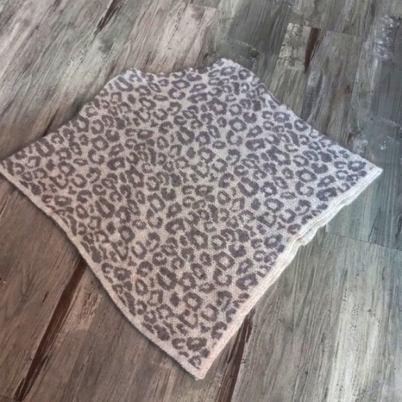 Nardi & Tagliaferri Leopard Print Pullover Wool Moher Poncho Top Made In Italy - Picture 6 of 15